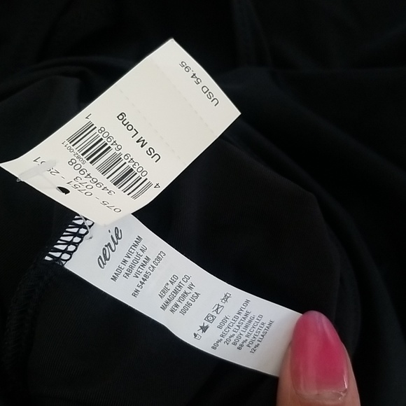 Aerie Scrunchie cut out monokini swimsuit size M long new with tag - Picture 4 of 7